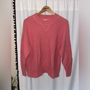 Aerie pink sweater oversized women’s XS knit sweater cozy relaxed fit long